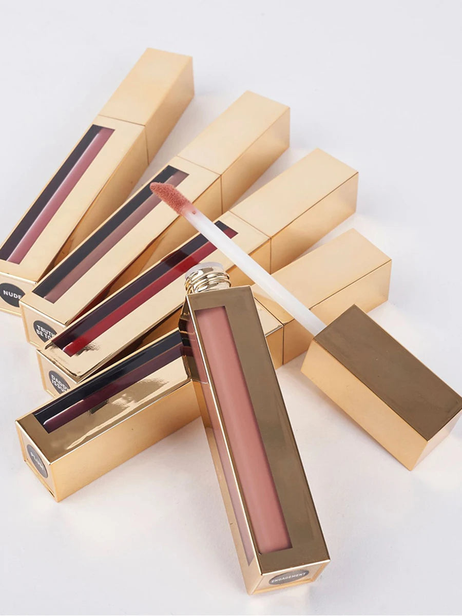 Waterproof High Color Private Label Lipstick Pigment Lip Glaze Long-lasting Moisturizer Lipgloss Custom Bulk Makeup Lips Tint