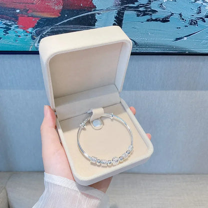 Popular brands 925 Sterling Silver Charm lucky beads Bangles for women bracelets fashion party wedding engagement jewelry
