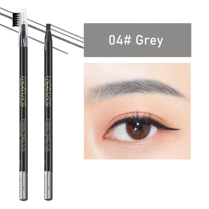HAOZHUANG  8 Colors Pull Line Eyebrow Pencils with Soft Brush Waterproof Long Lasting Permanent Makeup Tattoo Accessories