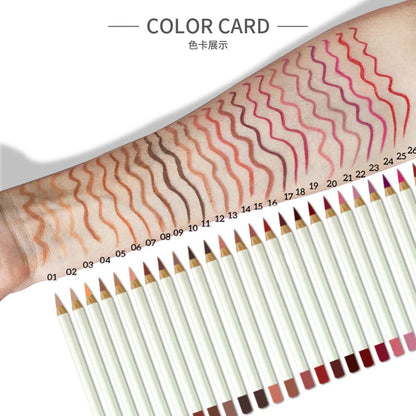 1g Private Label Lip Liner Custom Logo 26 Color Lipliner Eyeliner Multi-purpose Lead-free Pencil Non-stick Pigment Bulk Makeup