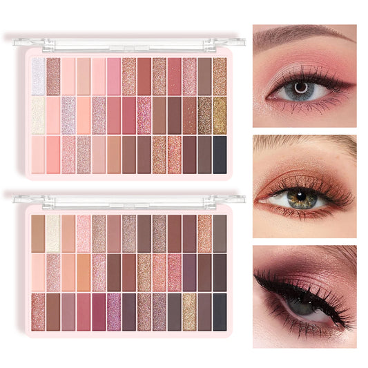 39 Color Eye Shadow Board, Matte Pearlescent, Sequins, A Multi-Purpose Plate, Waterproof Makeup Lasting