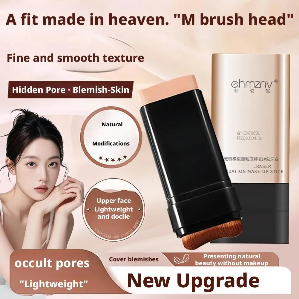 Balance Foundation Stick With Brush Makeup Stick Multi-Use Face Makeup And Contour Stick For Natural Matte Coverage