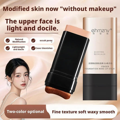 Balance Foundation Stick With Brush Makeup Stick Multi-Use Face Makeup And Contour Stick For Natural Matte Coverage