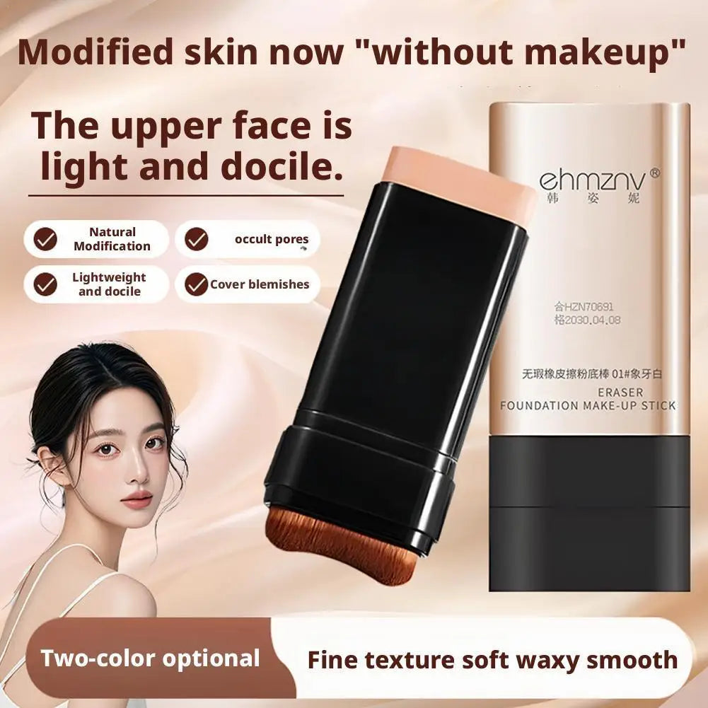 Balance Foundation Stick With Brush Makeup Stick Multi-Use Face Makeup And Contour Stick For Natural Matte Coverage