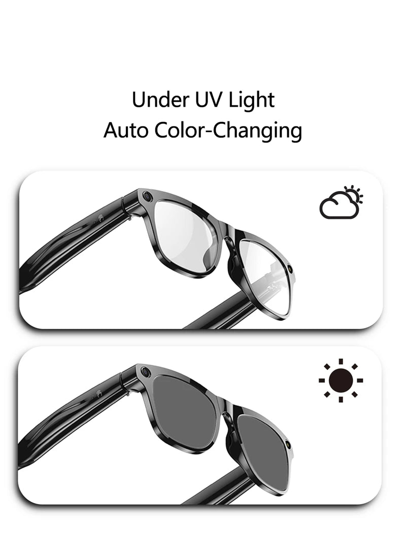 Xiaomi Mijia 4K HD Color Changing AI Smart Glasses Chat GPT 100MP Camera Bluetooth Call Voice Assistant  Control Smart Glasses