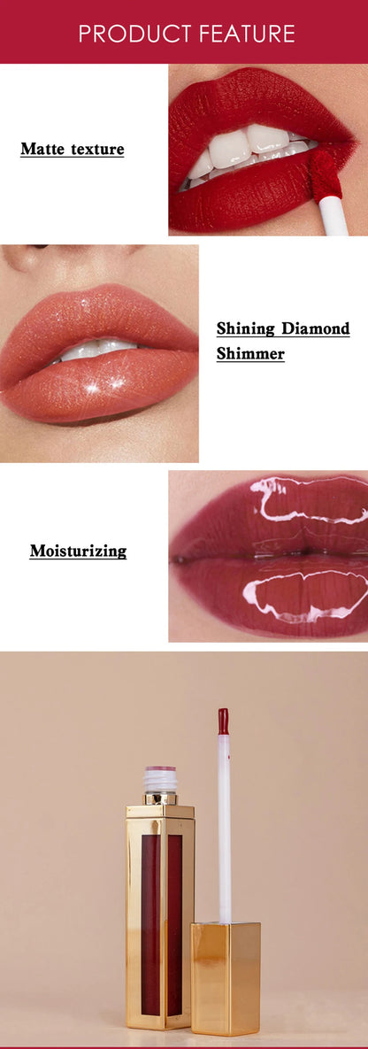 Waterproof High Color Private Label Lipstick Pigment Lip Glaze Long-lasting Moisturizer Lipgloss Custom Bulk Makeup Lips Tint