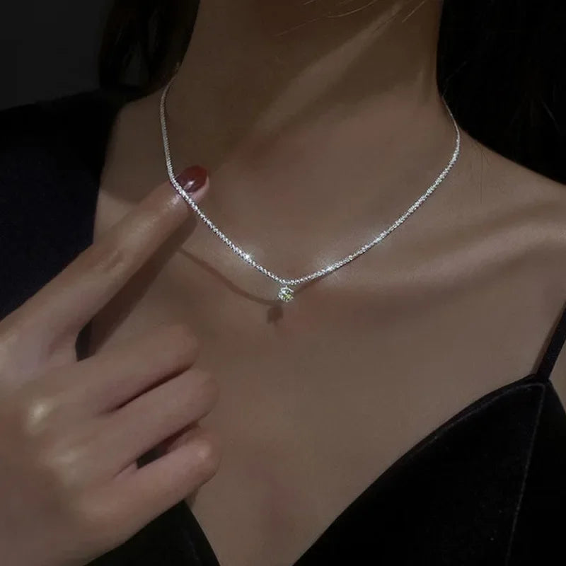 New Fashion Stainless Steel Peach Heart Pendant Y-Shaped Chain Tassel Necklace Women's High Quality Jewelry Party Gift Wholesale