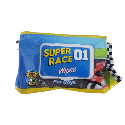 SUPER RACE 01 WIPS FOR BOYS  80 WIPES
