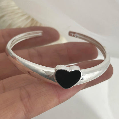 100% Solid 925 Sterling Silver Metal Bracelet for Women Men Vintage Handmade Simple Birthday Gift S-B451