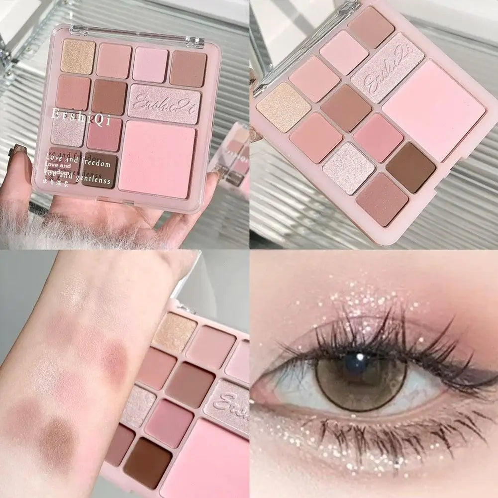 16Colors Pink Mist Eyeshadow Palette High Pigmented Shadow Makeup In Travel All Makeup Palette One Shadow Daily Eye Eye Y1H8