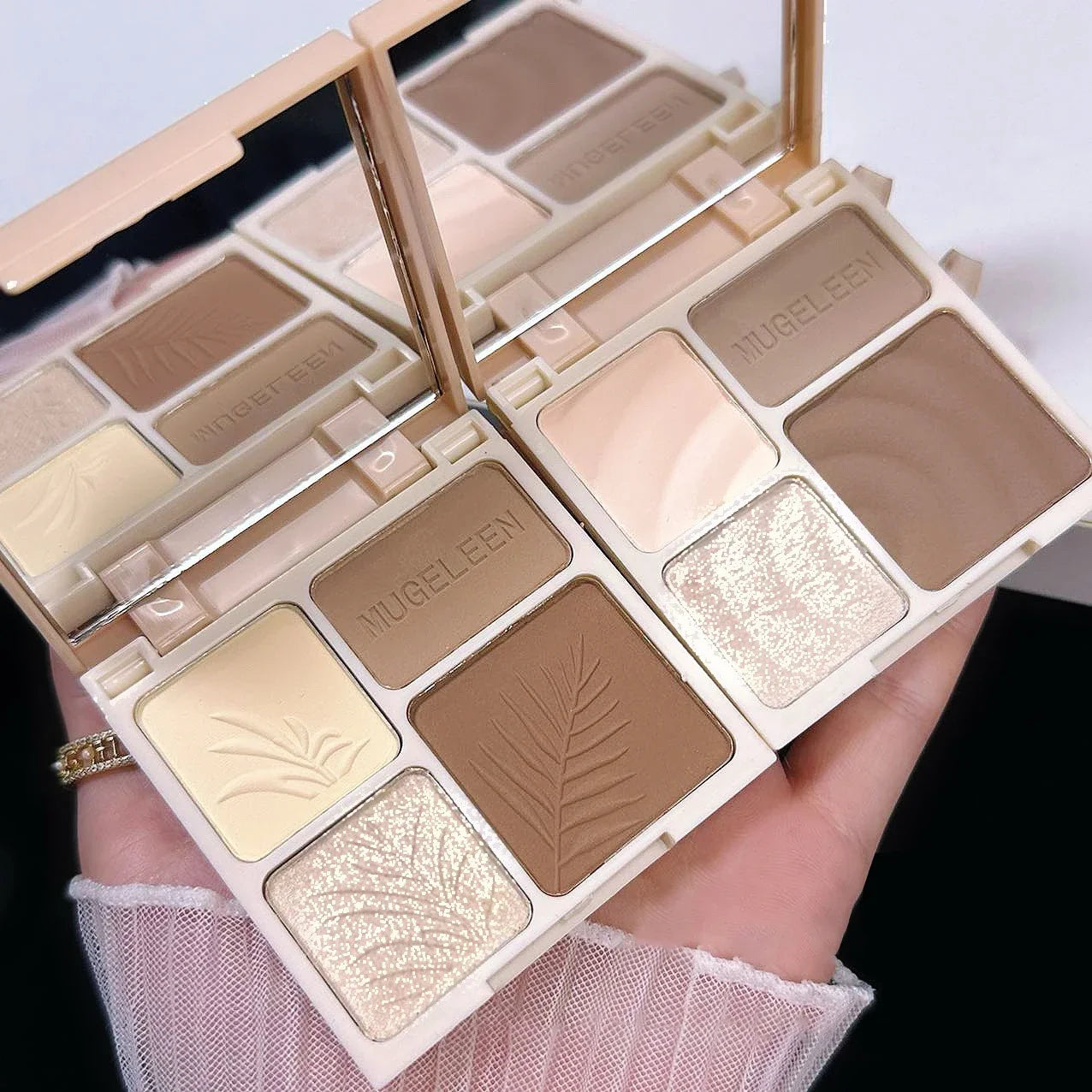 Matte Highlighter Palette Face Shading Grooming Powder Makeup 3D Nose Contouring Glow Brighten Contour Shimmer Powder Cosmetic