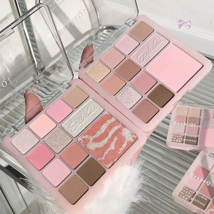 16Colors Pink Mist Eyeshadow Palette High Pigmented Shadow Makeup In Travel All Makeup Palette One Shadow Daily Eye Eye Y1H8