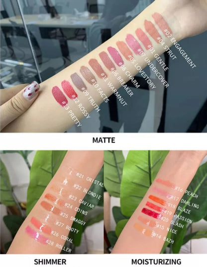 Waterproof High Color Private Label Lipstick Pigment Lip Glaze Long-lasting Moisturizer Lipgloss Custom Bulk Makeup Lips Tint