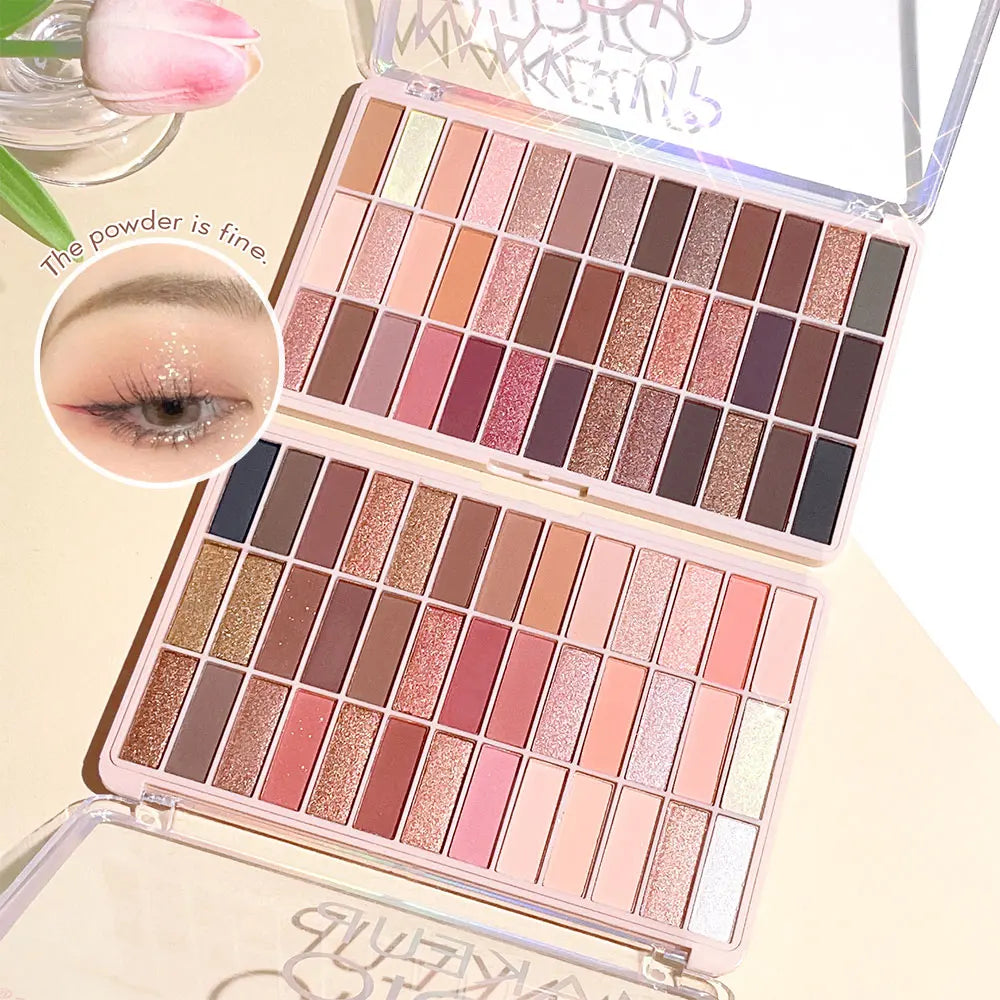 39 Color Eye Shadow Board, Matte Pearlescent, Sequins, A Multi-Purpose Plate, Waterproof Makeup Lasting
