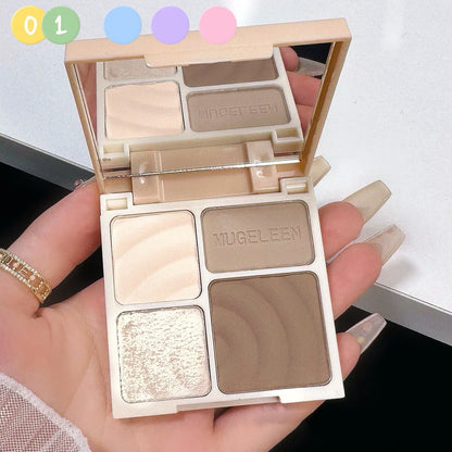 Matte Highlighter Palette Face Shading Grooming Powder Makeup 3D Nose Contouring Glow Brighten Contour Shimmer Powder Cosmetic