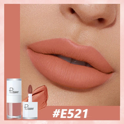 Pudaier Velvet Matte Liquid Lip Gloss Glaze Makeup Waterproof Long Lasting Non-Fade Non-Stick Lipgloss Make-up for Miss Women