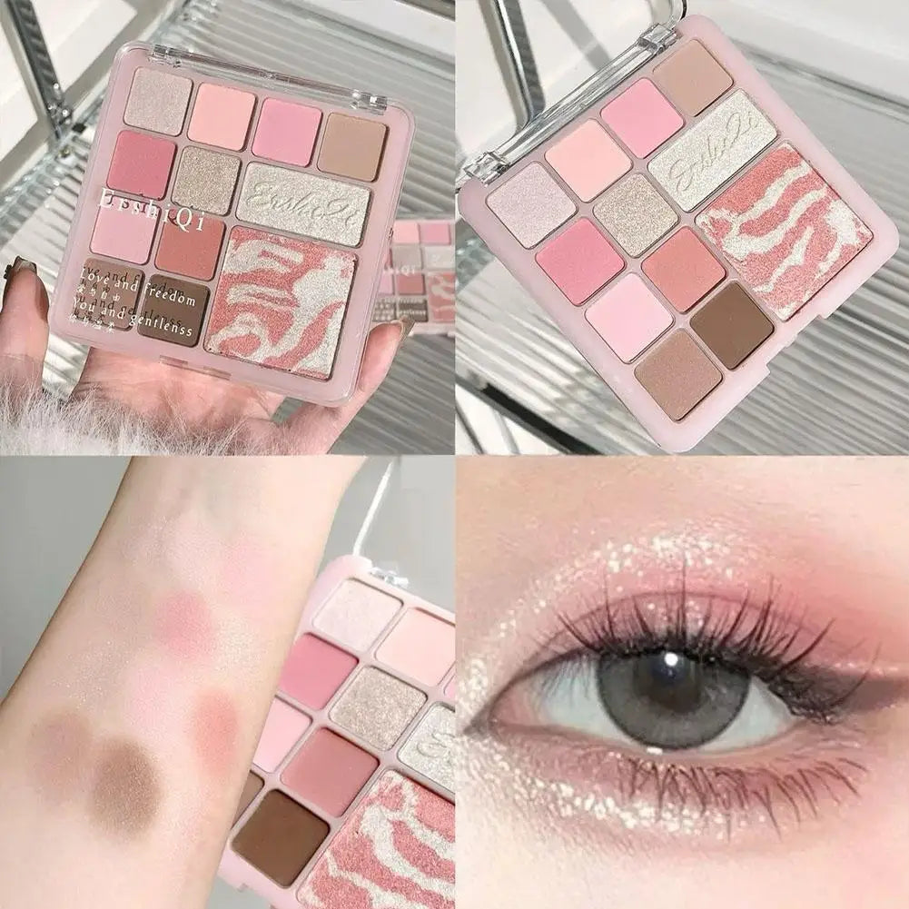 16Colors Pink Mist Eyeshadow Palette High Pigmented Shadow Makeup In Travel All Makeup Palette One Shadow Daily Eye Eye Y1H8