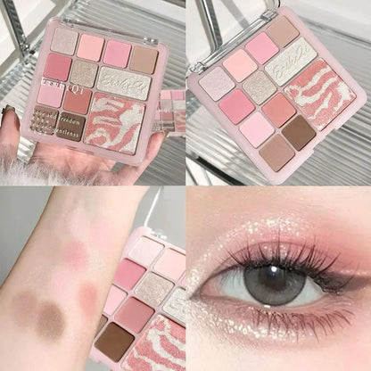 16Colors Pink Mist Eyeshadow Palette High Pigmented Shadow Makeup In Travel All Makeup Palette One Shadow Daily Eye Eye Y1H8