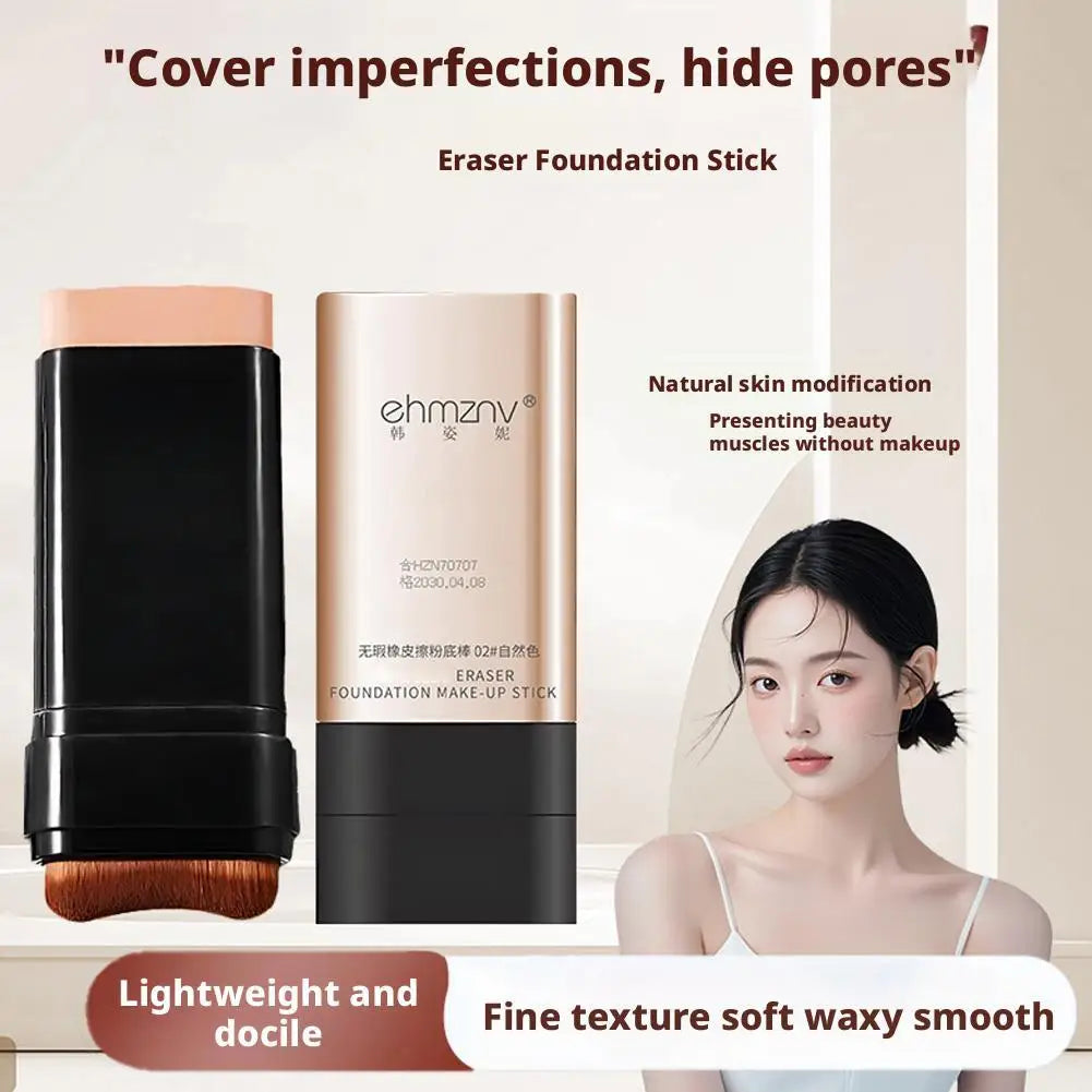 Balance Foundation Stick With Brush Makeup Stick Multi-Use Face Makeup And Contour Stick For Natural Matte Coverage