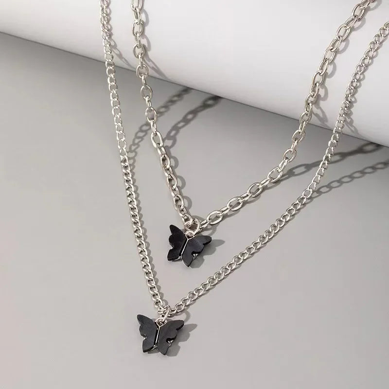 New Fashion Stainless Steel Peach Heart Pendant Y-Shaped Chain Tassel Necklace Women's High Quality Jewelry Party Gift Wholesale