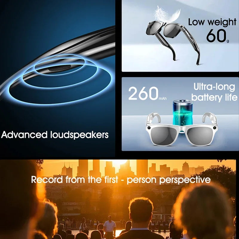 Xiaomi Mijia 4K HD Color Changing AI Smart Glasses Chat GPT 100MP Camera Bluetooth Call Voice Assistant  Control Smart Glasses
