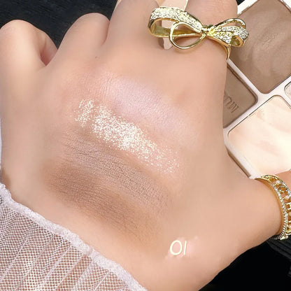 Matte Highlighter Palette Face Shading Grooming Powder Makeup 3D Nose Contouring Glow Brighten Contour Shimmer Powder Cosmetic