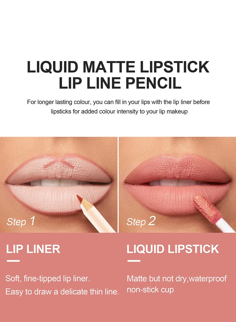 1g Private Label Lip Liner Custom Logo 26 Color Lipliner Eyeliner Multi-purpose Lead-free Pencil Non-stick Pigment Bulk Makeup