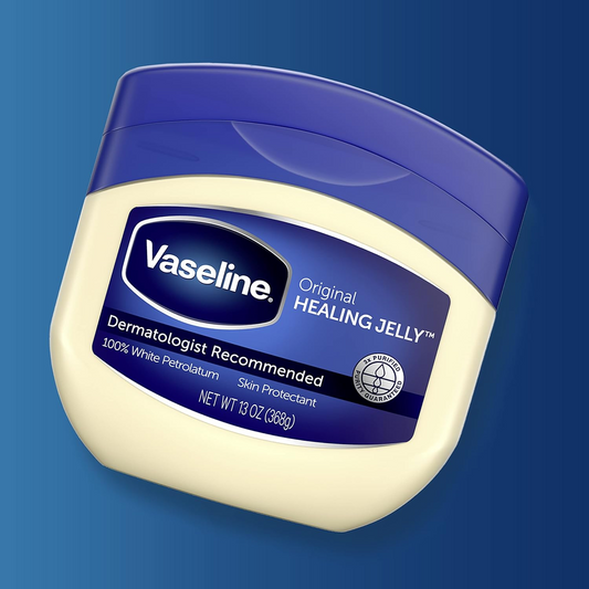 Vaseline Petroleum Jelly, Dermatologist Recommended, Original, 100% White Petrolatum, Deep Moisturizer, Relieves Dull, Dry Skin, Soothing & Gentle, 13 oz and 7.5 oz