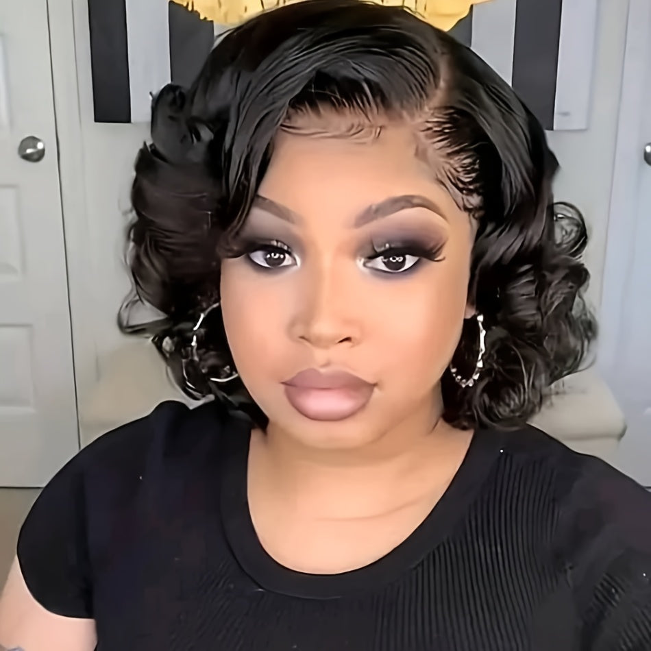 Women's Brazilian Human Hair Wig 13x4 Lace Front Glueless - Pre-Plucked, 150% Density Loose Wave 100% Wig for, Natural Look for Daily & Party Wear, No Glue Needed (Fits Dark Beige Tones)