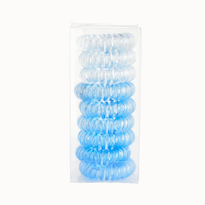 [No Crease Hair Ties] 9 Pcs No Crease Spiral Hair Ties | Coil Hair Ties, Phone Cord Hair Ties, Women Ponytail Holder Elastics
