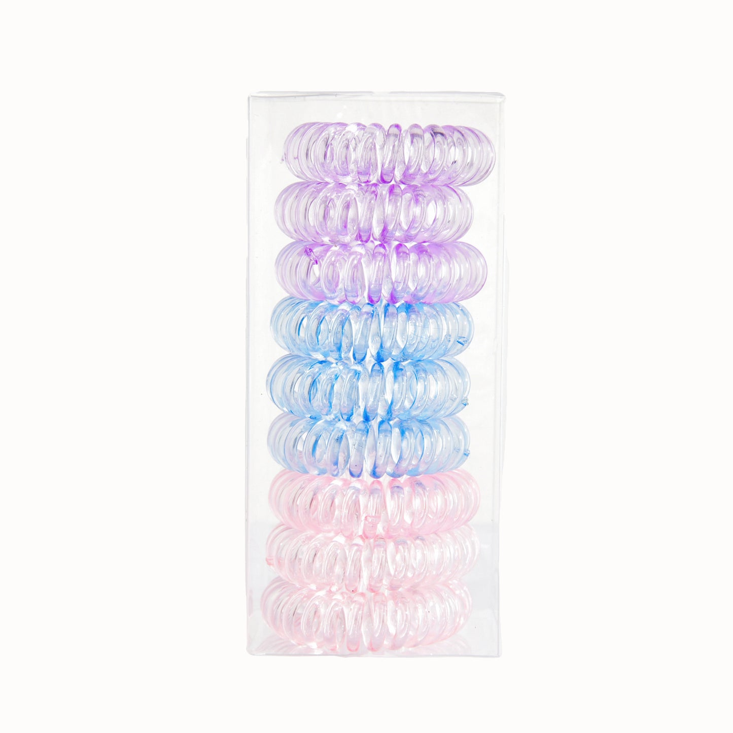 [No Crease Hair Ties] 9 Pcs No Crease Spiral Hair Ties | Coil Hair Ties, Phone Cord Hair Ties, Women Ponytail Holder Elastics