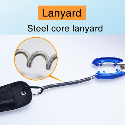 Saltwater Resistant Fishing Pliers with Split Ring Hook Removers, Lanyard & Sheath - Essential Fishing Gear Accessories for Easy Tackle Management - Stainless Steel - For Anglers - Ideal for Saltwater & Freshwater Fishing - G