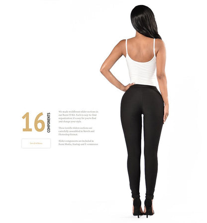 Women's Sexy High-Waisted Tight Leggings - 9/10 Length (Short Ankle) Cross-Over Strap Pants with Elastic Waistband, Solid Grey/Black/ Brown/Navy - Slim-Fit Stretchy Tummy Control for Mature Occasions, Workouts & Casual Attire