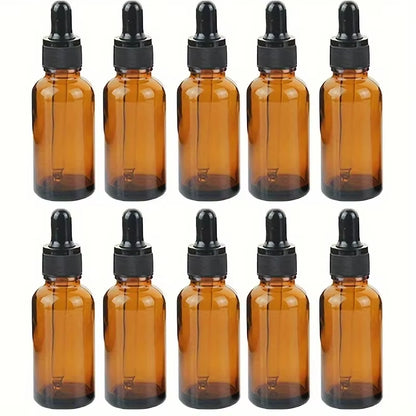 5/10/20Pcs + 4 Accessories 5/10/15/20/30Ml Refillable Glass Dropper Bottle 2 Funnels 2 Pipettes for Essential Oils and Perfumes