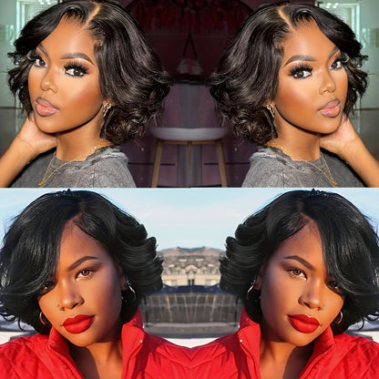 Women's Brazilian Human Hair Wig 13x4 Lace Front Glueless - Pre-Plucked, 150% Density Loose Wave 100% Wig for, Natural Look for Daily & Party Wear, No Glue Needed (Fits Dark Beige Tones)