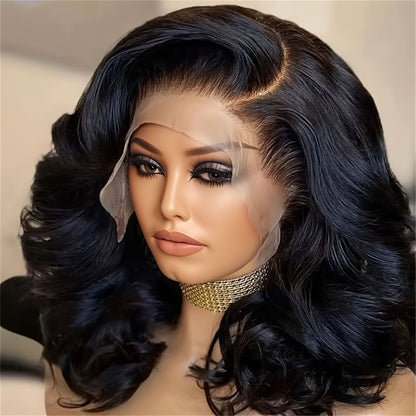 Bob Wig Human Hair 13x4 Lace Front Wigs Human Hair Pre Plucked Glueless Wigs Human Hair Short Bob Wigs Brazilian Body Wave Wear And Go Human Hair Wig