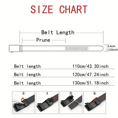 Men's Luxury Automatic Belt - Adjustable Formal & Casual Dress Belt with Alloy Auto Buckle, One-Touch Closure, Compatible with Dress Pants, Jeans, Business & Casual Attire - Ideal Gift for Dad, Husband, Professionals - Durabl